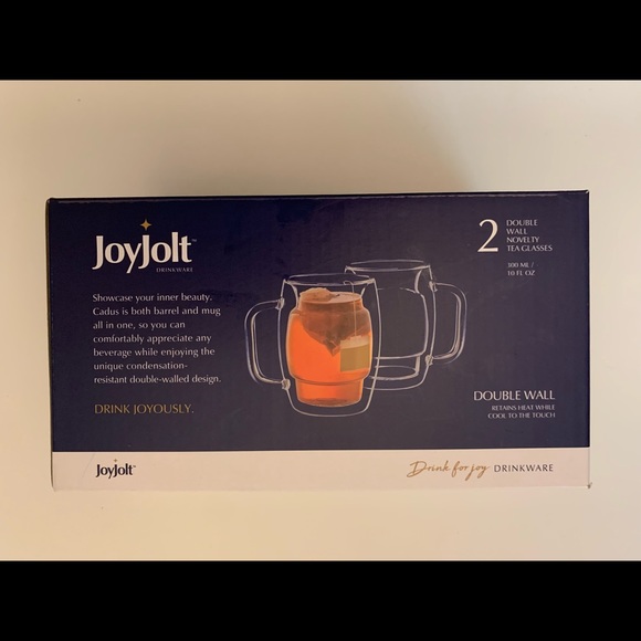 JoyJolt Cadus Double Wall Insulated Mugs 10 OZ Tea Glasses coffee espresso set - Picture 5 of 9
